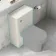 Linen White Slimline Back To Wall Toilet Unit 500mm