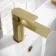 Lune Brushed Brass Basin & Shower Bath Mixer Tap Set