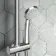 Lismore Bath Mounted Round Thermostatic Bath Filler Shower Set