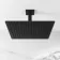 Galway Premium Ceiling Matt Black Square Thermostatic Set - 300mm Head, Hand Shower & Jets