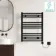 Naples Electric Premium Matt Black Straight Heated Towel Rail 800x600mm