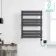 Santorini Electric Anthracite Flat Panel Heated Towel Rail 800x600mm