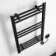 Barcelona Electric Matt Black Straight Heated Towel Rail 800x500mm