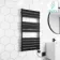 Santorini Electric Matt Black Flat Panel Heated Towel Rail 1200x600mm