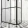 Munich Matt Black Grid 8mm Wet Room Shower Glass 800mm & 250mm Return Panel