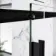 Stockholm Matt Black Easy Clean 8mm Frameless Sliding Shower Enclosure 1100x900mm