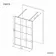 Munich Matt Black Grid 8mm Walk Through Wet Room Shower Glass Panel 1100mm