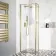 Munich Brushed Brass Framed 8mm Wet Room Shower Glass 700mm & 250mm Return Panel