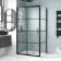 London Matt Black 6mm Sliding Shower Enclosure 1000x760mm