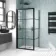 London Matt Black Grid 6mm Bifold Shower Enclosure 900x760mm