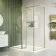 Munich Brushed Brass Framed 8mm Walk In Shower Enclosure 800mm & 900mm Glass with Return Panel