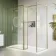 Munich Brushed Brass Framed 8mm Walk In Shower Enclosure 1200mm & 900mm Glass with Return Panel