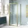 London Brushed Brass 6mm Bifold Shower Enclosure 800x800mm