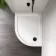 London Offset Quadrant Stone Shower Tray 1000x800mm - Right Handed & Riser Kit