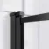 Abingdon 1500 Roll Top Shower Bath - White Claw Feet & 6mm Easy Clean Matt Black Framed Screen
