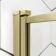 Stafford 1700x700 Round Shower Bath & 6mm Easy Clean Brushed Brass Framed Bath Screen