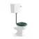 Hudson Traditional Toilet With Low-Level Cistern and Midnight Green Wooden Seat
