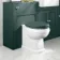 Hudson Traditional Back To Wall Toilet With Midnight Green Wooden Seat