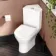 Orlando Rimless Close Coupled Corner Toilet With Soft Close Seat
