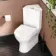 Orlando Rimless Fully Back to Wall Close Coupled Corner Toilet With Soft Close Seat