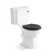 Hudson Traditional Close Coupled Toilet With Inky Blue Seat & Pedestal Basin - Single Tap Hole