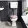 Hudson Traditional Low-Level Toilet With Cashmere Pink Seat & Pedestal Basin - Single Tap Hole