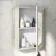 Chalk White Mirror Cabinet 700x500mm - Brushed Brass Accents