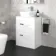 Avon Gloss White Vanity Drawer with Marble Top & Curved Counter Top Basin 600mm