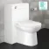 Avon & Trent Gloss White Slimline Back To Wall Unit and Aruba Toilet
