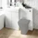 Trent Gloss White Basin Vanity and Back To Wall Unit 1100mm - Left Handed