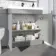 Trent Stone Grey Combination Vanity Basin and Miami Toilet 1300mm