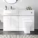 Foster Gloss White Combination Vanity Basin and Atlanta Toilet 1200mm - Left Handed