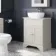 Lucia Chalk White Vanity with Marble Top & Curved Counter Top Basin 640mm
