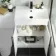 Avon Gloss White Basin Vanity and Back To Wall Unit 1100mm - Black Accents