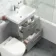 Avon Stone Grey Combination Basin Drawer and Boston Toilet 1100mm