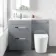 Avon Stone Grey Combination Basin Drawer and Boston Toilet 1100mm - Left Handed