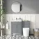 Bermuda Dove Grey Combination Vanity Basin and Boston Toilet 1100mm