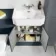 Monaco Inky Blue Combination Vanity Traditional Basin and Seattle Toilet 1200mm