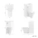 Ohio Gloss White 2-In-1 Combined Wash Basin & Atlanta Toilet 500mm