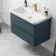Corsica Inky Blue Wall Hung Basin Drawer Vanity 800mm