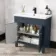 Bermuda Inky Blue Combination Vanity Basin and Boston Toilet 1300mm