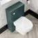 Bermuda Midnight Green Combination Vanity Basin and Seattle Toilet 1100mm