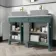 Bermuda Midnight Green Cabinet with Marble Top 1200mm Excludes Counter Top Basins - Brushed Brass Accents
