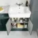 Monaco Midnight Green Combination Vanity Basin with Marble Top and Seattle Toilet 1500mm