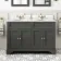 Lucia Graphite Grey Double Vanity with Marble Top & Undermount Basins 1200mm - Brushed Brass Accents