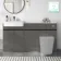 Foster Tungsten Grey Combination Vanity Basin with Marble Top 1500mm - Excludes Toilet