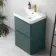 Corsica Midnight Green Basin Drawer Vanity 600mm