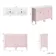 Bermuda Cashmere Pink Double Basin Vanity 1200mm - Brushed Brass Accents