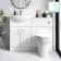 Quartz Gloss White Combination Vanity Basin and Austin Toilet 1050mm