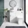 Quartz Gloss White Combination Vanity Basin and Houston Toilet 950mm - Black Accents